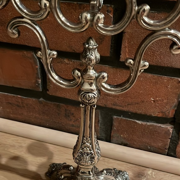 Godinger silver plated oil menorah with removable Shamash vintage judaica - Picture 4 of 6